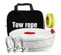 Cinghia Traino,9m 10T Corda Di Traino Per Auto Con 2 Ganci E Custodia,Corda Traino Auto,Cinghia Di Emergenza Per Auto,Più Sicuro,Più Durevole,Camion,Automobili,Fuoristrada