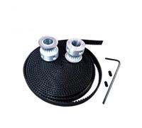 Cinghia Trapezoidale Cintura Trasmissione 2 Pezzi Per Stampante 3D CNC Machine 2GT 20 Denti GT2 Puleggia Dentata Foro 5 Mm + 2 Metri GT2 Cinghia Dentata Larghezza 6 Mm