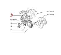 CINGHIA TRAPEZOIDALE FIAT TEMPRA - TIPO - UNO ORIGINALE 7765716