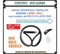 Cinghia trapezoidale sezione SPZX - XPZ serie completa da SPZX1012 a SPZX1500