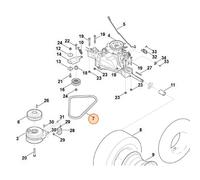 CINGHIA TRAPEZOIDALE TRAZIONE DENTATA TRATTORINO STIHL VIKING RT MR 4082