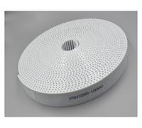 Cinghia Trasmissione Cinghia Distribuzione Aperta Arc Tooth PU White HTD 5M Larghezza 10/15/20/25/30/50Mm Acciaio Poliuretanico 5M-20Mm Puleggia Sincrona HTD5M Drive Belt(4Meters,15mm)