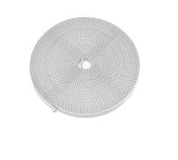 Cinghia Trasmissione Cinghia Distribuzione Aperta GT2-6/10mm 5/10/50M 2GT Per Gomma/PU Fibra Aramidica Con Anima In Acciaio, Lunghezza Taglio GT2 Per Stampante 3D Trapezoidale(PU White,5 Meters-W10mm)