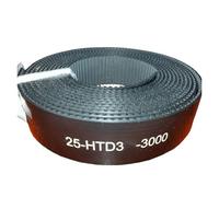 Cinghia Trasmissione Cinghia Distribuzione Aperta HTD 3 Sincrona In Poliuretano E Acciaio PU Dentata 9 10 12 15 Per CNC Drive Belt(Black,10METER_20MM)