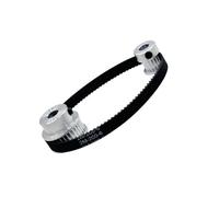 Cinghia Trasmissione Puleggia Dentata Alluminio Con Foro 5/8Mm Larghezza 10mm Cinghia GT2 Sincrona Rapporto Ruota 1:2, 16 E 32Denti Lunghezza 120/200/280/400/610Mm Drive Belt(6.35mm,5MM_2GT-280)