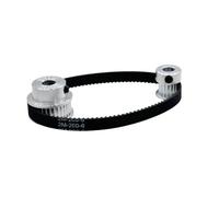 Cinghia Trasmissione Puleggia Dentata Alluminio Con Foro Da 5/8Mm Larghezza 6Mm Cinghia GT2 Sincrona Rapporto Ruota 1:2, 16 E 32Denti Lunghezza 120/200/280/400/610Mm Drive Belt(4mm,5MM_2GT-200)