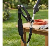 Cinghia universale per tosaerba con tracolla in poliestere allargata per decespugliatore e decespugliatore, accessorio da giardino regolabile nero progettato per condividere il carico e migliorare