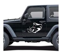 Cinghiale adesivo foglio decorazione per auto accessori cinghiale testa modello cinghiale cacciatori forestali adesivo auto (bianco, grande KX042)