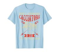 Cinghiale Caccia Cacciatore Regali Cacciatori Maglietta, Uomo, Celeste, 3XL