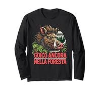 Cinghiale Cacciatore Gioco Ancora nella Foresta Maglia a Manica