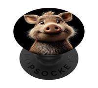 Cinghiale Cacciatori di Selvaggina Suini Cinghiali PopSockets PopGrip Adesivo