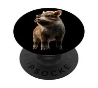 Cinghiale Cacciatori di Selvaggina Suini Cinghiali PopSockets PopGrip Adesivo