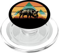 Cinghiale - Zoo Animal 70s Retro Tramonto Alabama Texas Caccia PopSockets PopGrip per MagSafe