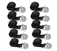 Cinghie a Cricchetto, 10 pezzi di cinghie ancoraggio nere con chiusura serraggio, fissaggio resistenti for utensili for bagagli biciclette