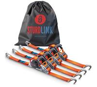 Cinghie a Cricchetto Automatiche con Ganci a J 35mm 5m LC 1000kg/2000kg | Avvolgitore Automatico di Fettuccia | Cinghia Fissaggio per Rimorchio Carrello Moto Quad Barca Trasporto | EN12195-2