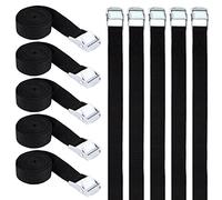 Cinghie a cricchetto, confezione da 10 cinghie a cricchetto, 2 m x 25 mm, cinghie di ancoraggio regolabili, cinghie di serraggio resistenti per moto, merci, rimorchi, camion, bagagli