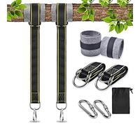 Cinghie Amaca Cinghie Altalena All'aperto 2 * 150cm Cinghie per Amaca con Moschettoni Ganci e Protezione Dell'albero per Amaca da Giardino Sospesa Campeggio