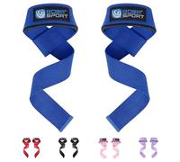 Cinghie antiscivolo per sollevamento pesi, per palestra, powerlifting, deadlifting, bodybuilding, allenamento di forza, impugnature per manubrio, imbottitura in gel di neoprene, unisex, unisex, colore