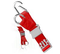 Cinghie Bagagli, Pinza per giacca elastica con gancio e fibbia ad anello a D, accessori da viaggio per cintura con cinturino per piccoli oggetti, rende le mani libere, Cinabro