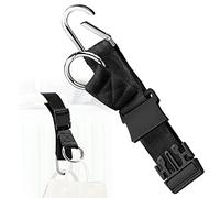 Cinghie Bagagli, Pinza per giacca elastica in velcro con gancio e fibbia ad anello a D, accessori da viaggio per cintura con cinturino per piccoli oggetti, rende le mani libere，Nero profondo US
