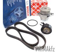Cinghie Bosch + Rullo di Serraggio + Febi Wapu per VW Golf 3 Polo 6N Seat 1.4