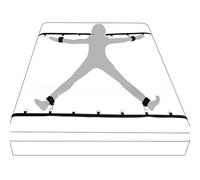 Cinghie da letto nere con più passanti, passanti per mani e piedi regolabili, giocattoli per letto