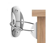 Cinghie da parete per mobili di sicurezza per bambini - Cinghie antiribaltamento per carichi pesanti per cassettiere e armadi | Connettore da parete con staffa di sicurezza per mobili durevole per pre