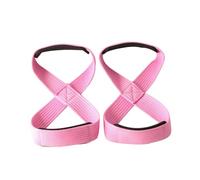 Cinghie da polso per sollevamento pesi 2 cinghie in cotone for il powerlifting, for sollevamento pesi a forma di 8, cinture for, fascia for palmo for trazioni, spesse(Pink,L)
