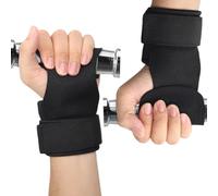 Cinghie da Polso per Sollevamento Pesi,Ganci da Sollevamento,Fasce da Polso Fitness,Antiscivolo Straps Palestra Professionali per Bodybuilding,Fitness,Stacchi e Allenamento di Forza,Uomo e Donna(Nero)