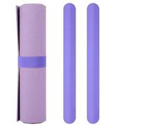 Cinghie da yoga - 1 coppia di cinturini pieghevoli in silicone resistenti | Fibbie elastiche resistenti per fasci | Anelli di fissaggio per viaggi, allenamento, fitness, fitness a casa e attività