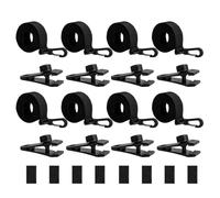 Cinghie di copertura solare per piscina, kit bobina di fissaggio, design resistente ai raggi UV, ganci a pressione e clip, uso piscina all'aperto, 25 x 16 x 10 cm, 500 g, kit di cinghie per mulinello