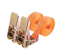 Cinghie di serraggio con cricchetto, 4 m, robuste cinghie di ancoraggio con cricchetto, per trasporto di materiali, moto, biciclette, trasloco, pacchi bagagli, campeggio (2 pezzi)