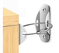 Cinghie di sicurezza per mobili, tasselli da 30 cm, kit anti ribaltamento in metallo resistente, staffe di montaggio a parete regolabili, sicuro, connettore per proteggere bambini e animali