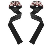 Cinghie di sollevamento gotiche rosse e nere con rose incrociate per Halloween, 66 cm, in neoprene, imbottite, per palestra, sollevamento pesi, bodybuilding, powerlifting, allenamento della forza