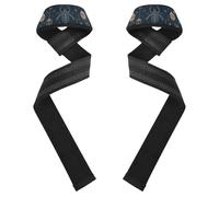 Cinghie di sollevamento in stile nordico con ragno, dorate, blu, 66 cm, in neoprene, imbottite, per sollevamento pesi, stacchi da terra, esercizi, allenamento della forza