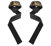 Cinghie di sollevamento mimetiche dorate da 66 cm, in neoprene, imbottite per stacchi da terra, per powerlifting, allenamento della forza, bodybuilding