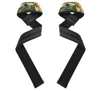 Cinghie di sollevamento per pittura a olio con gigli di carnevale, 66 cm, coppia di cinghie da palestra per powerlifting, allenamento della forza, bodybuilding