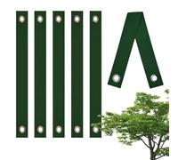 Cinghie di supporto per alberi - 3,8 x 40 cm, in nylon resistente con occhielli in metallo, 6 fasce di fissaggio riutilizzabili per piante, strumento di supporto per raddrizzare, cinghia antivento