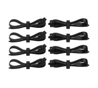 Cinghie di supporto regolabili per piante, legami per alberi da giardino, arbusti in PVC e per supporti per cespugli, fascette flessibili per pali per alberi da frutto, nero, 8 pezzi (30 x 1,3 cm)