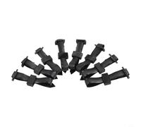 Cinghie di supporto regolabili per piante, legami per alberi da giardino, arbusti in PVC e supporti per cespugli, fascette flessibili per pali per alberi da frutto, nero, 8 pezzi (45 x 2,5 cm)
