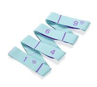 Cinghie elastiche con 9 anelli, fascia elastica elastica per yoga, terapia fisica, danza, pilates, allenamento della forza con fiocco per flessibilità, esercizio fisico, braccio