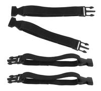 Cinghie Elastiche Fissaggio Zaino 4 Pezzi, Regolabili Nero | Lunghezza 17x2x0,5cm, Chiusura Rapida, Supporto Sicuro per Escursioni, Scuola e Trasporto Quotidiano