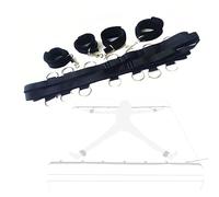 Cinghie elastiche in nylon nero per lettino da Pilates, resistenti all'usura e regolabili, per la correzione delle posture durante il Pilates