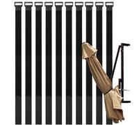 Cinghie fisse per ombrelli grandi per esterni - Patio Umbrella Strap | Reggicalze parasol regolabili | Fascia anti-vento fissa per esterni | Cinghia per ombrelli | 10 cinghie di sicurezza regolabili