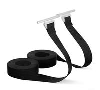 Cinghie larghe in nylon per camper e roulotte, accessori stile 2000, colore nero, confezione da 2
