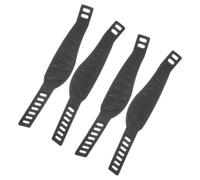 Cinghie Pedale Regolabili per Bici, 2 Paia, Nero, Gomma | Lunghezza 32,5x5,5x0,5cm, Fibbie Regolabili, per Indoor Cycling e Spin Bike, Accessorio Compatto
