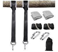 Cinghie Per Amaca All'aperto Lungo 150cm Impermeabile Kit Altalena Albero Appeso con 2 Tappetini di Protezione Dell'albero e 2 D-Ring Contiene Fino a 500kg per Amache e Altalene da Campeggio