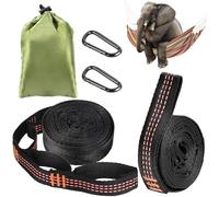 Cinghie per amaca, Cinghie da Yoga e Cinghie Elastiche, Cinghie per Amaca da Campeggio Accessori per Amaca Cinghie 2 Cinghie per Amaca da 200 cm, 2 Moschettoni e 1 Custodia con Coulisse con Passanti