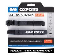 Cinghie per bagagli Oxford Atlas B-Clip 2 pezzi grigio 17 mm x 1,2 m