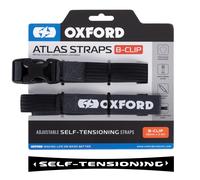 Cinghie per bagagli Oxford Atlas B-Clip 2 pezzi grigio 26 mm x 2 m